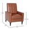 Merrick Lane Darcy Recliner Chair Mid-Century Modern Faux Leather Tufted Upholstery Ergonomic Push Back Living Room Recliner